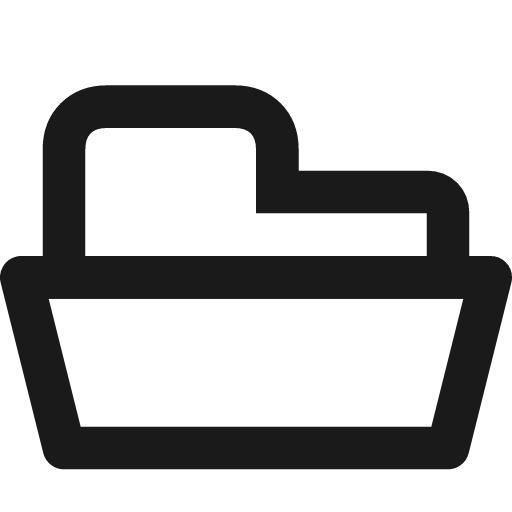 Folder open stroke 12 icon, line style, from Garden SVG Icons