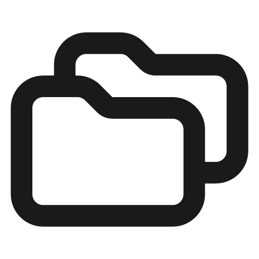 Folders stroke 20 icon, solid style, from Garden SVG Icons