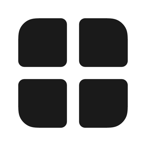 Grid 2x2 fill 20 icon, solid style, from Garden SVG Icons