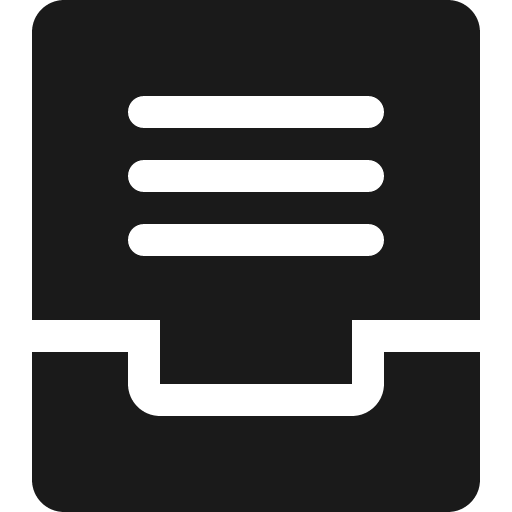 Inbox fill 16 icon, solid style, from Garden SVG Icons