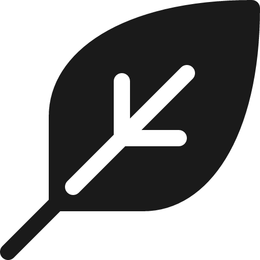 Leaf fill 16 icon, solid style, from Garden SVG Icons