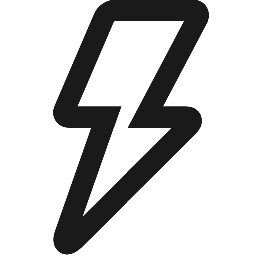 Lightning bolt stroke 12 icon, line style, from Garden SVG Icons