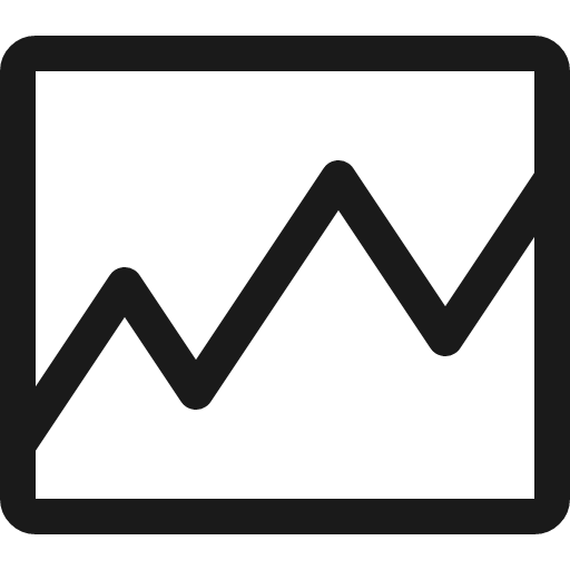 Line graph stroke 16 icon, line style, from Garden SVG Icons