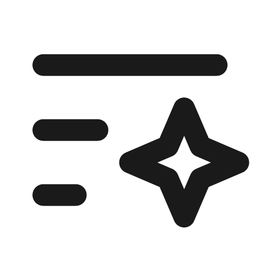List sparkle stroke 20 icon, solid style, from Garden SVG Icons