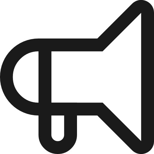Megaphone stroke 12 icon, line style, from Garden SVG Icons