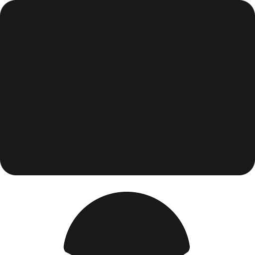 Monitor fill 16 icon, solid style, from Garden SVG Icons