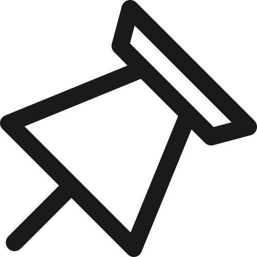 Pin stroke 16 icon, solid style, from Garden SVG Icons