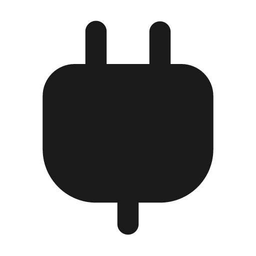Plug fill 20 icon, solid style, from Garden SVG Icons