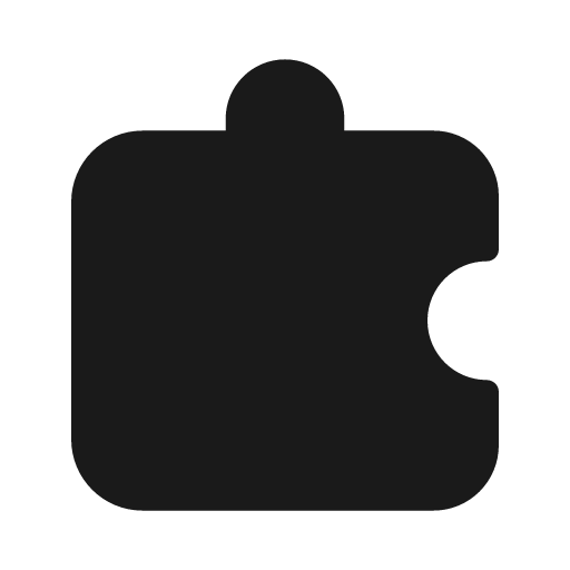 Puzzle piece fill 20 icon, solid style, from Garden SVG Icons