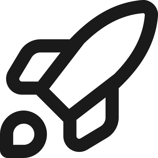 Rocket stroke 12 icon, solid style, from Garden SVG Icons