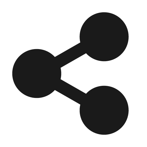 Share fill 20 icon, solid style, from Garden SVG Icons