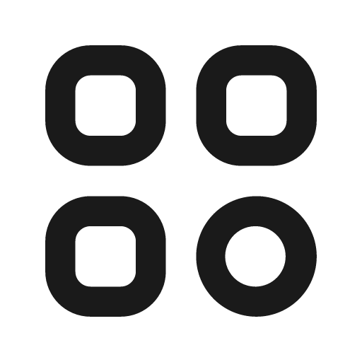 Square grid circle stroke 20 icon, solid style, from Garden SVG Icons