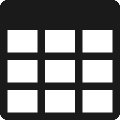 Table fill 16 icon, line style, from Garden SVG Icons