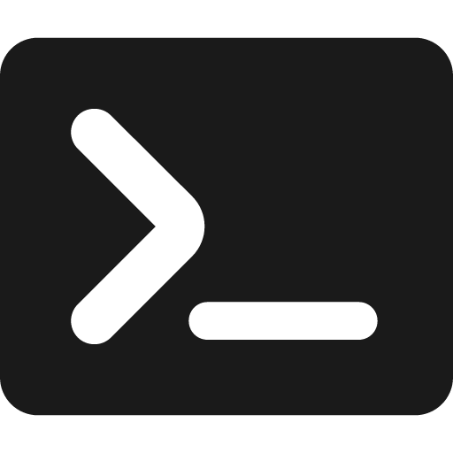 Terminal cli fill 12 icon, solid style, from Garden SVG Icons