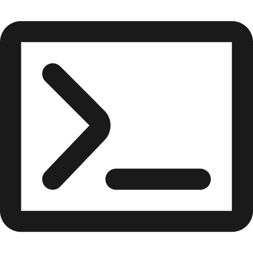 Terminal cli stroke 12 icon, solid style, from Garden SVG Icons