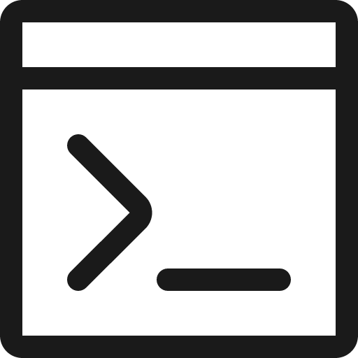 Terminal window stroke 16 icon, solid style, from Garden SVG Icons