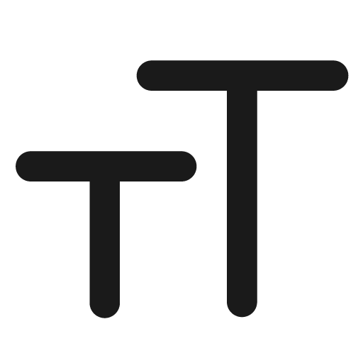 Text size 20 icon, solid style, from Garden SVG Icons