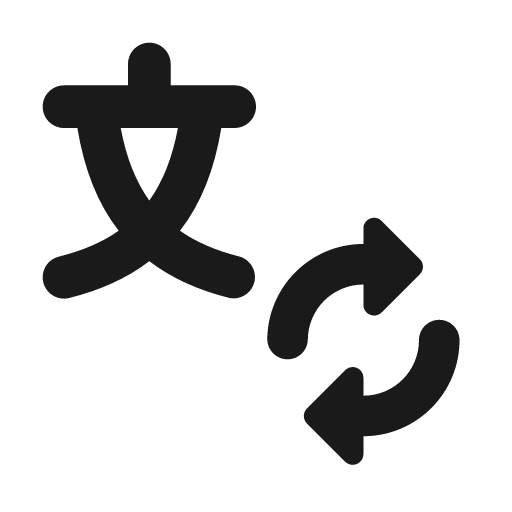 Translation cycle 20 icon, solid style, from Garden SVG Icons