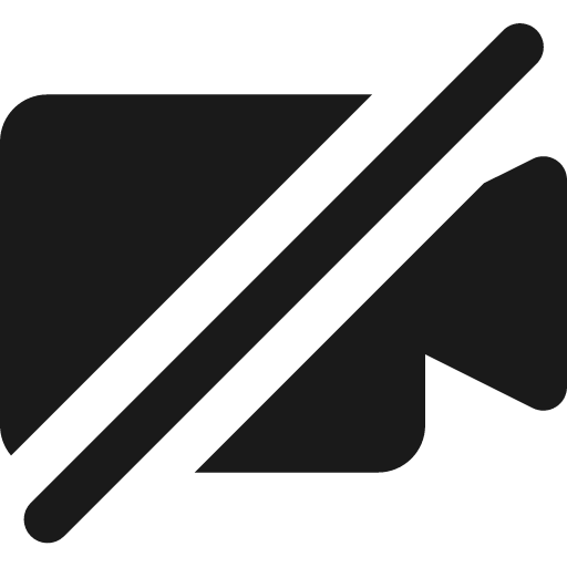 Video off fill 12 icon, solid style, from Garden SVG Icons