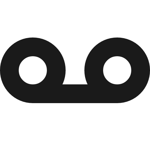 Voicemail fill 16 icon, line style, from Garden SVG Icons