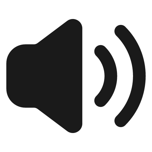 Volume on fill 20 icon, solid style, from Garden SVG Icons
