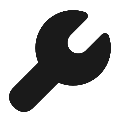 Wrench fill 20 icon, solid style, from Garden SVG Icons