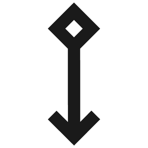 Arrow long down r icon, solid style, from css.gg