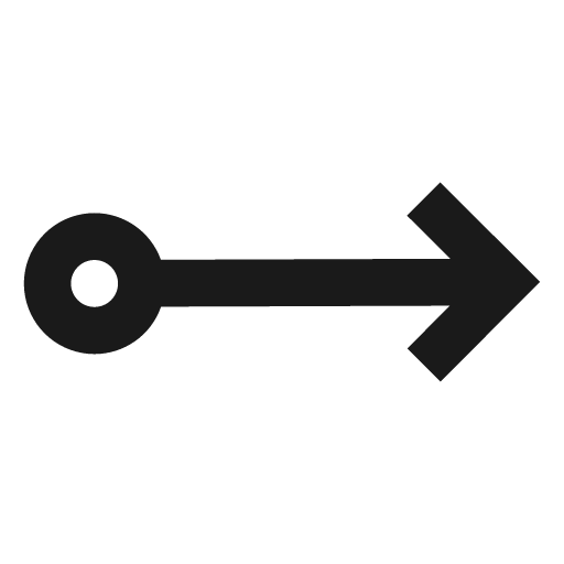 Arrow long right c icon, solid style, from css.gg