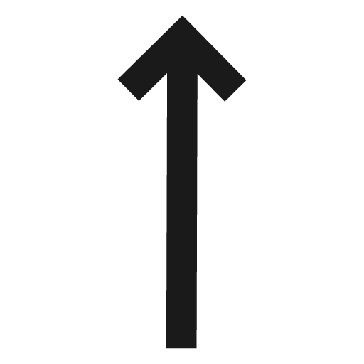 Arrow long up icon, solid style, from css.gg