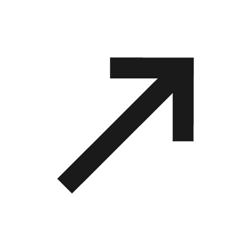 Arrow top right icon, solid style, from css.gg