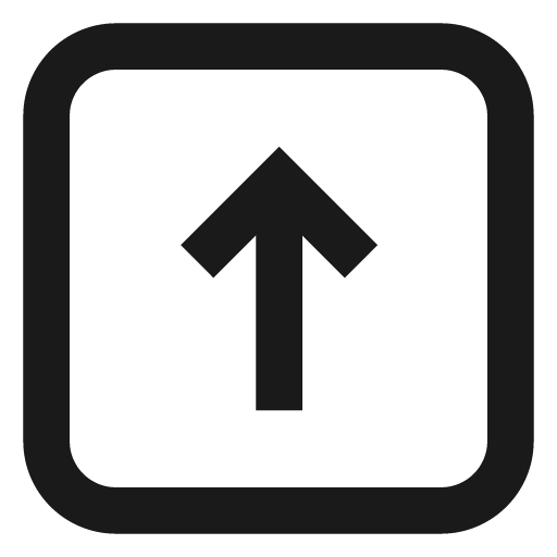 Arrow up r icon, solid style, from css.gg
