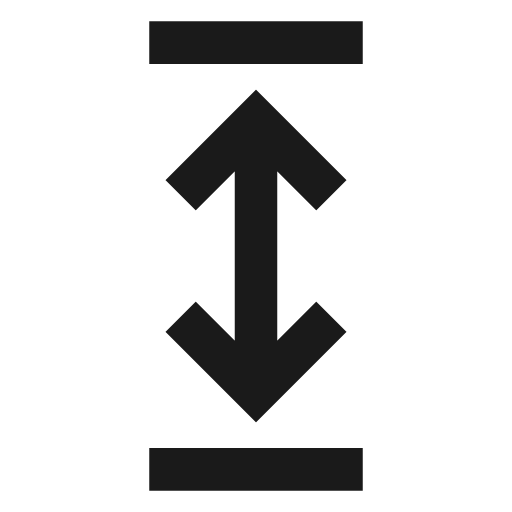 Arrows shrink v icon, solid style, from css.gg