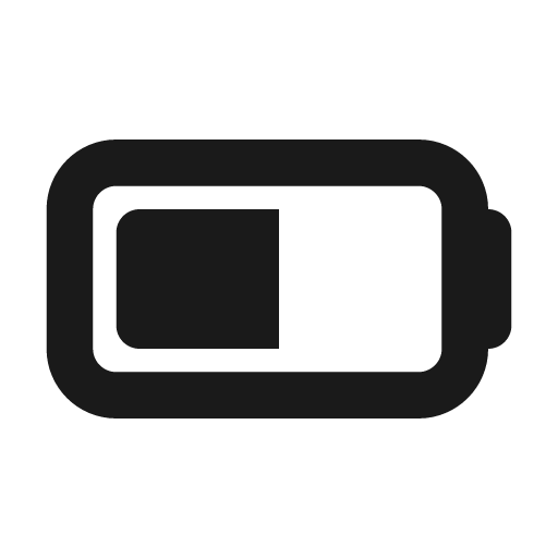 Battery icon, solid style, from css.gg