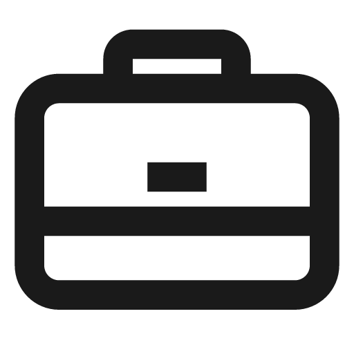 Briefcase icon, solid style, from css.gg