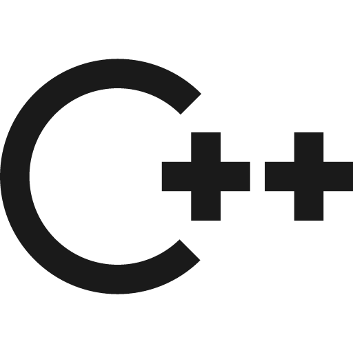 C plus plus icon, solid style, from css.gg