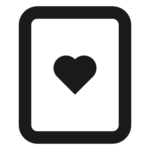 Card hearts icon, solid style, from css.gg