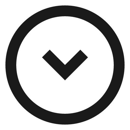 Chevron down o icon, solid style, from css.gg