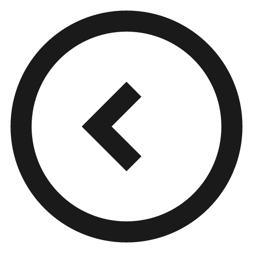 Chevron left o icon, solid style, from css.gg