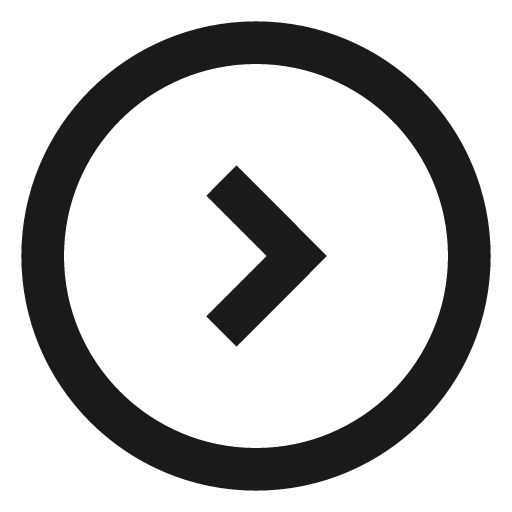 Chevron right o icon, solid style, from css.gg
