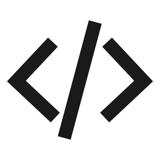 Code slash icon, solid style, from css.gg