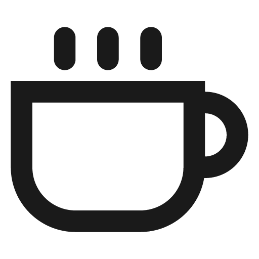 Coffee icon, solid style, from css.gg