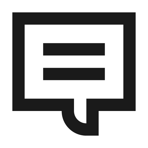 Comment icon, solid style, from css.gg