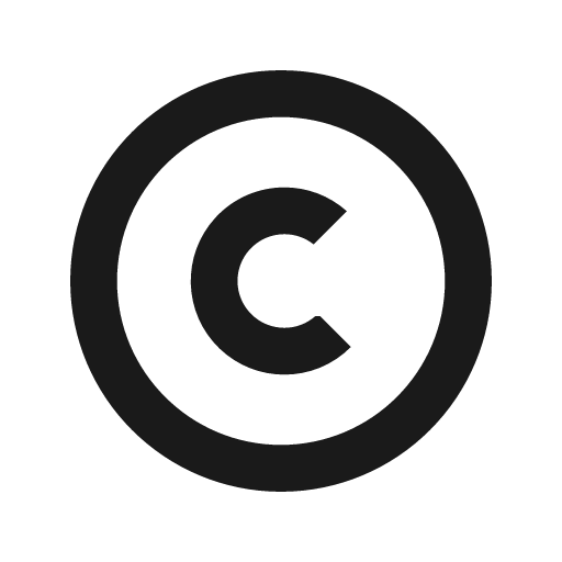 Copyright icon, solid style, from css.gg