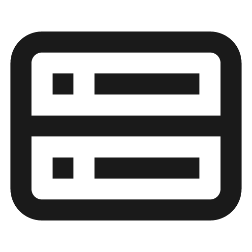 Database icon, solid style, from css.gg