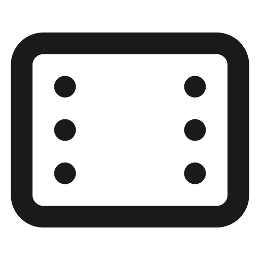 Film icon, solid style, from css.gg