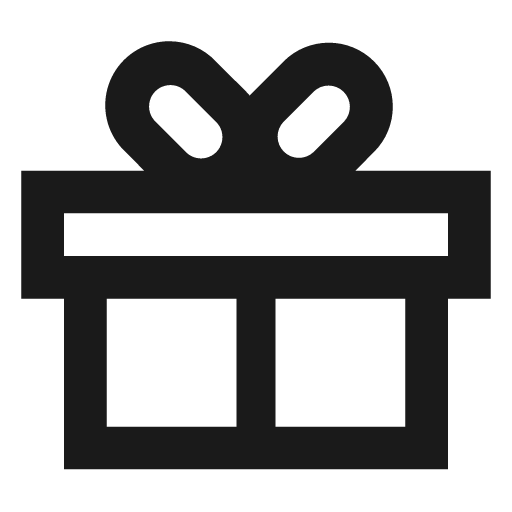 Gift icon, solid style, from css.gg
