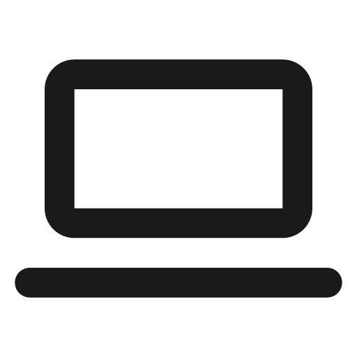 Laptop icon, solid style, from css.gg