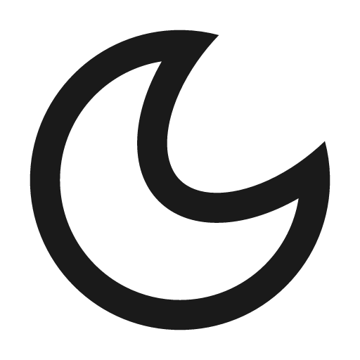 Moon icon, solid style, from css.gg