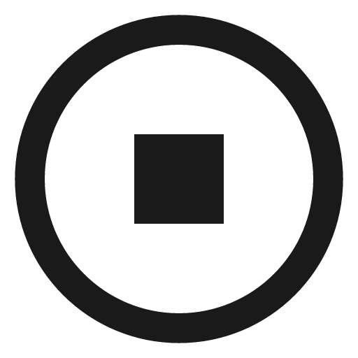 Play stop o icon, solid style, from css.gg