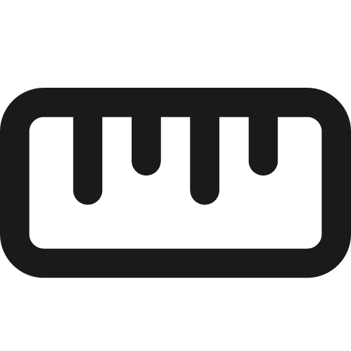 Ruler icon, solid style, from css.gg